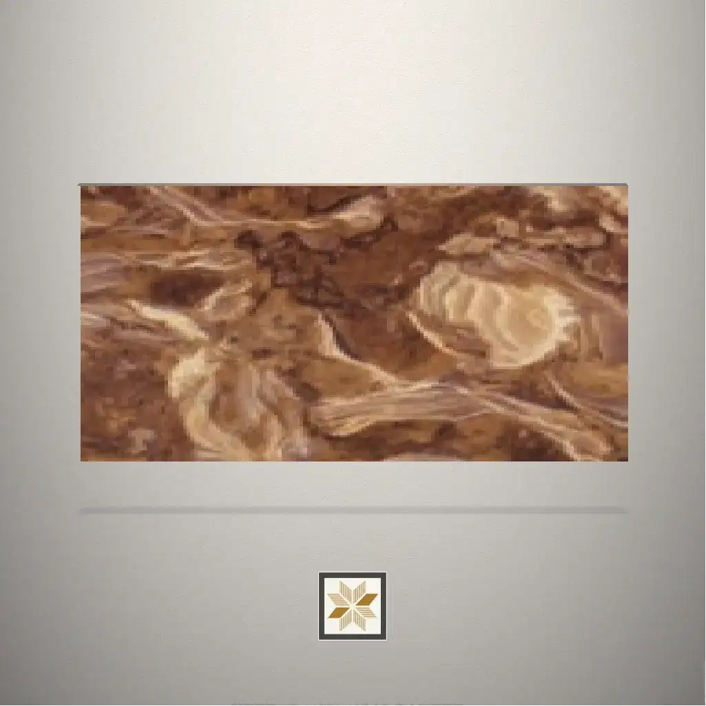 High Gloss Marble Brown Laminate (8x4 feet,3.25 mm): LM-18724-0