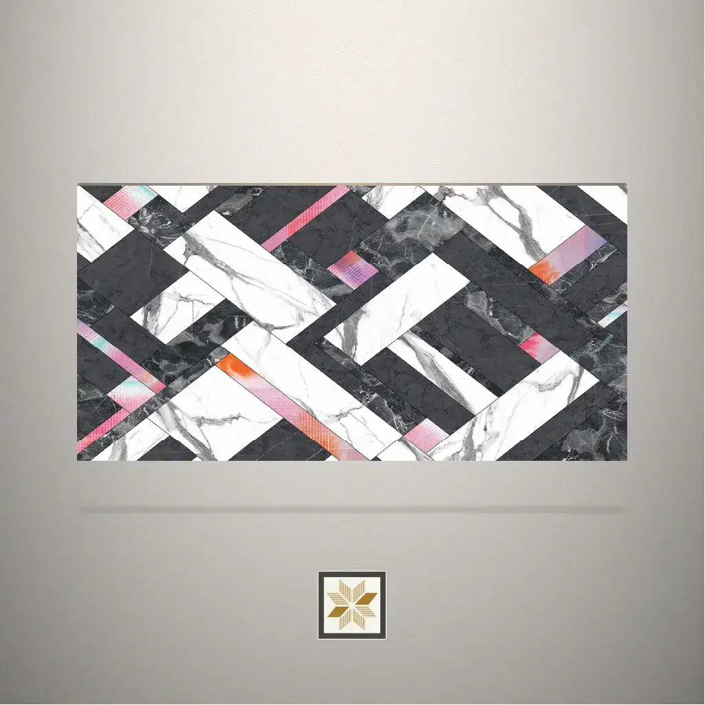 Textured Digital Printed Multi Colour Laminate (8x4 feet,1.25 mm): LM-18737-0