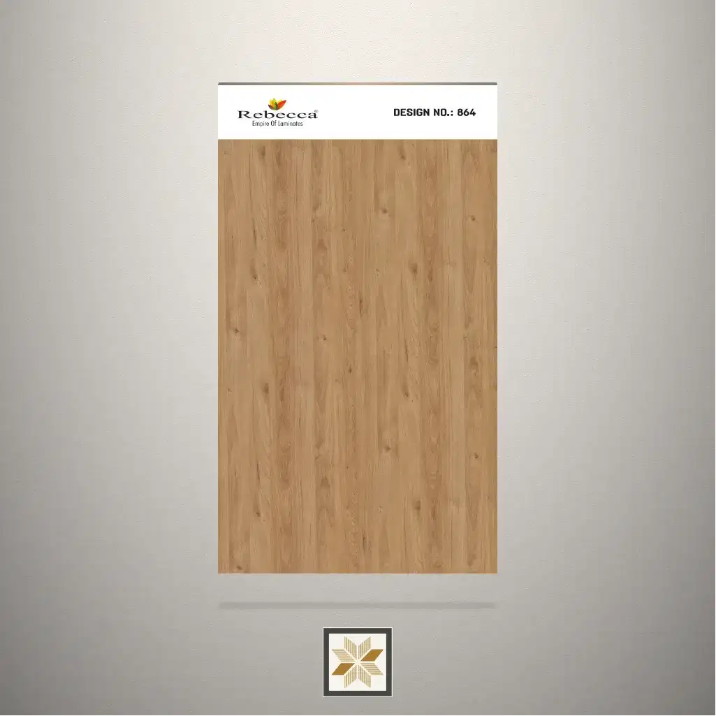 Textured Jackson Hickory Wooden Brown Laminate (8x4 feet,1 mm): LM-18793-0