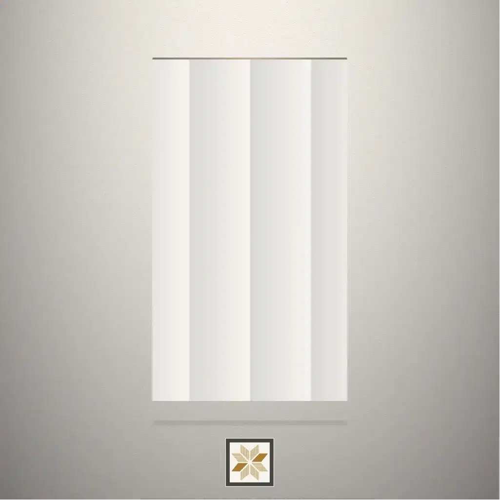 Textured Frosty White Fluted White Laminate (8x4 feet,0.95 mm): LM-18923-0