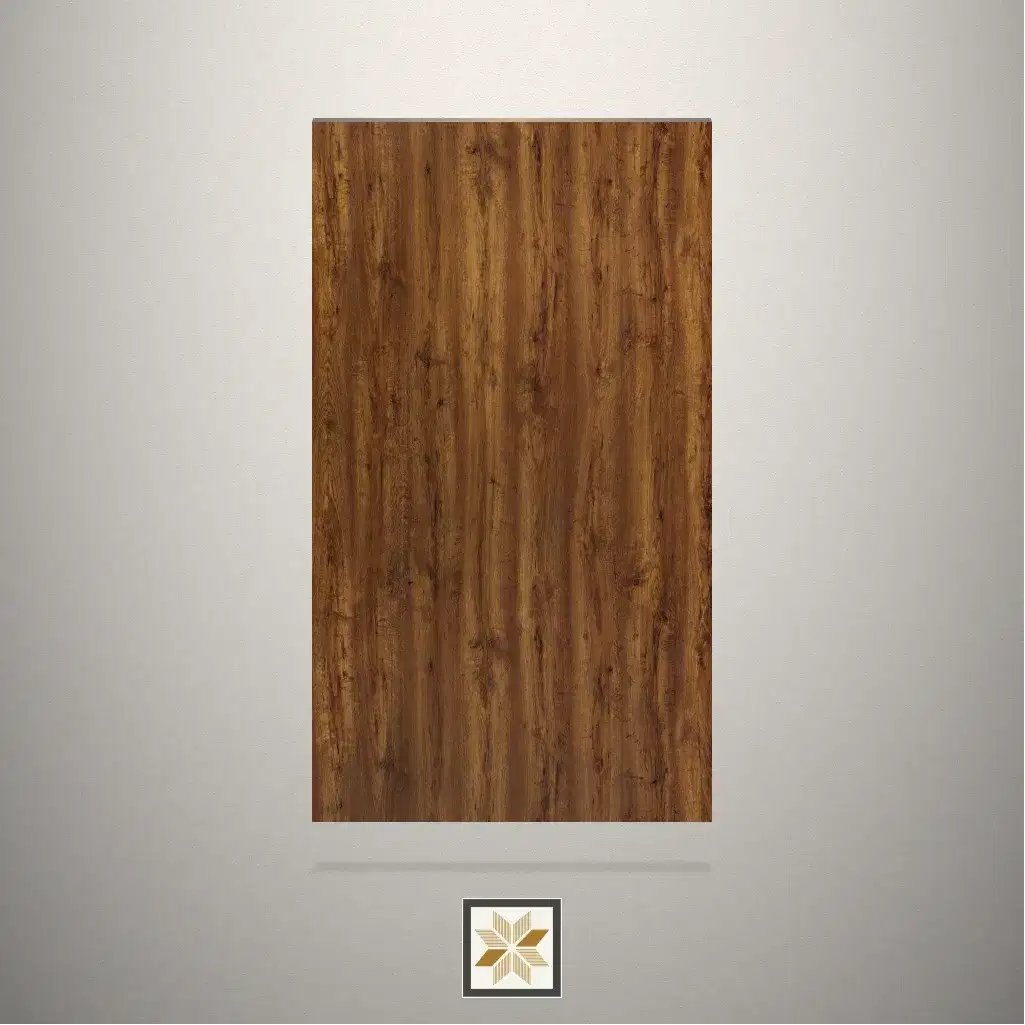 Suede Natural Knotty Wood Wooden Brown Laminate (8x4 feet,1 mm): LM-18974-0