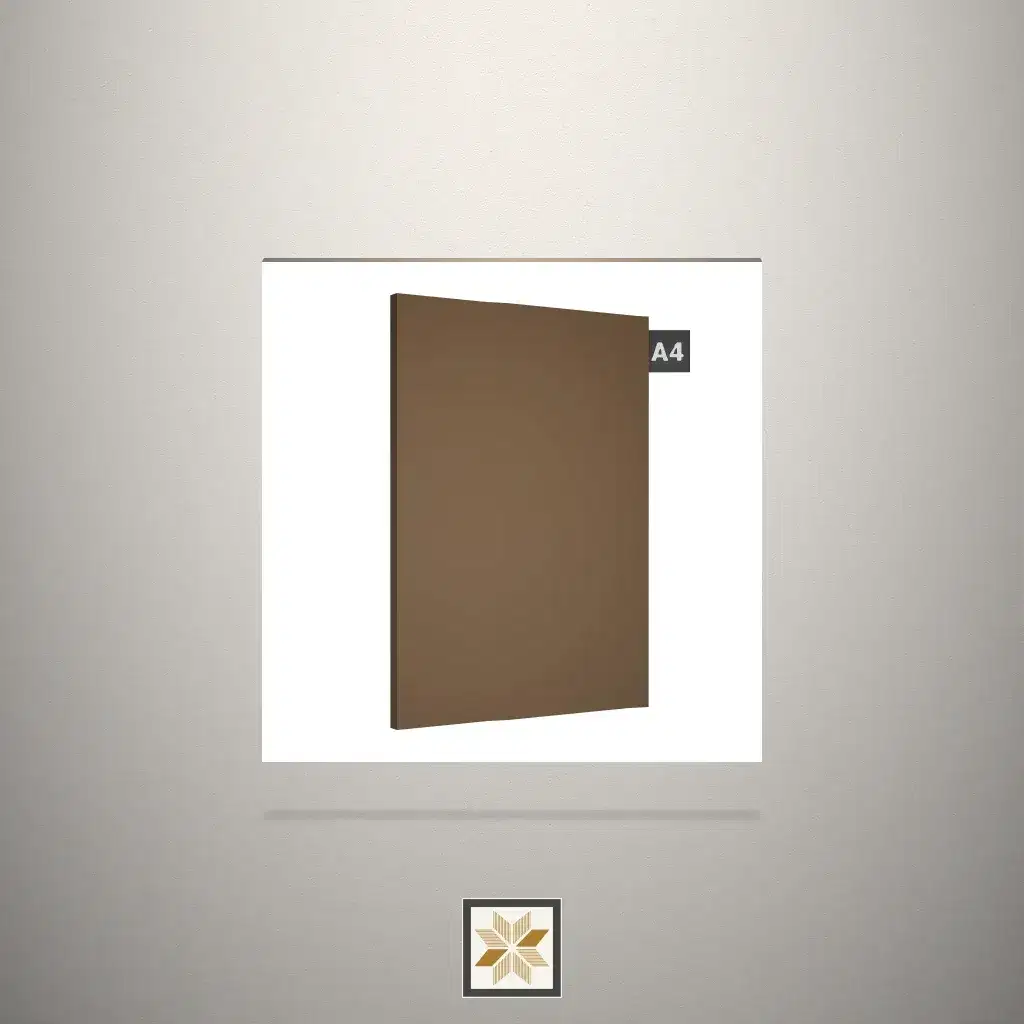 High Gloss Fawn Solid Color Brown Laminate (8x4 feet,1 mm): LM-18975-0