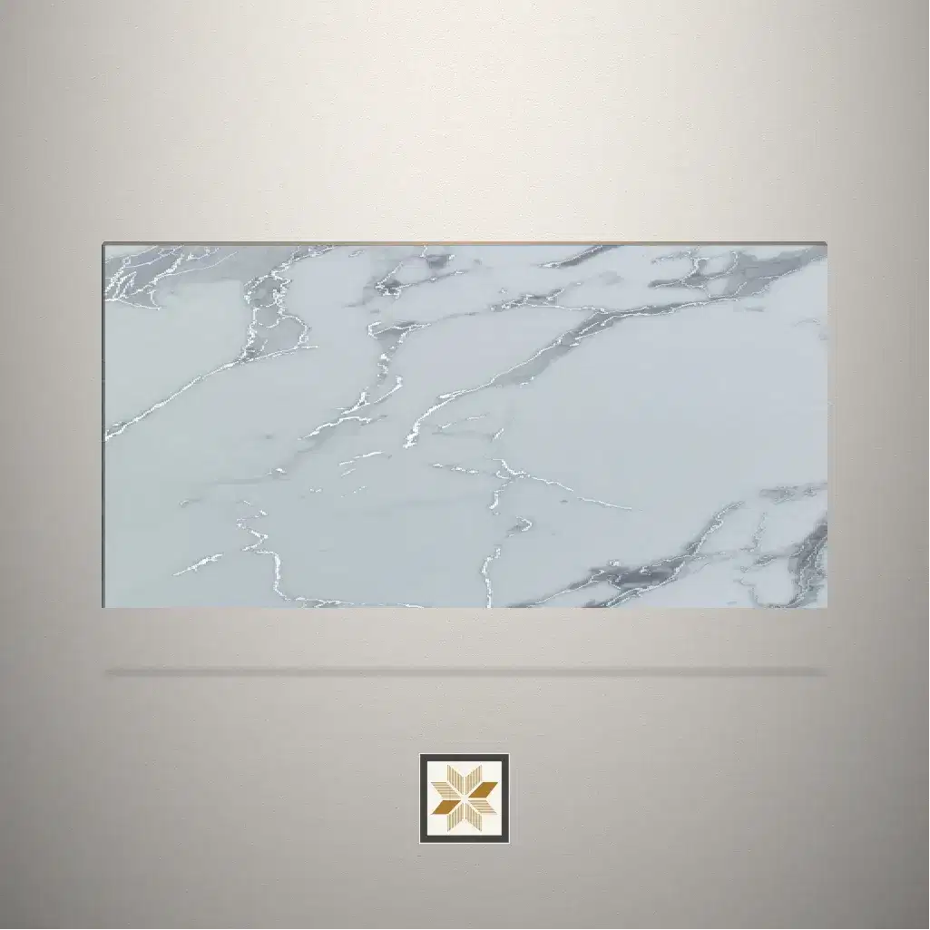 Metal Picasso Silver Marble Grey Laminate (8x4 feet,1.5 mm): LM-19011-0