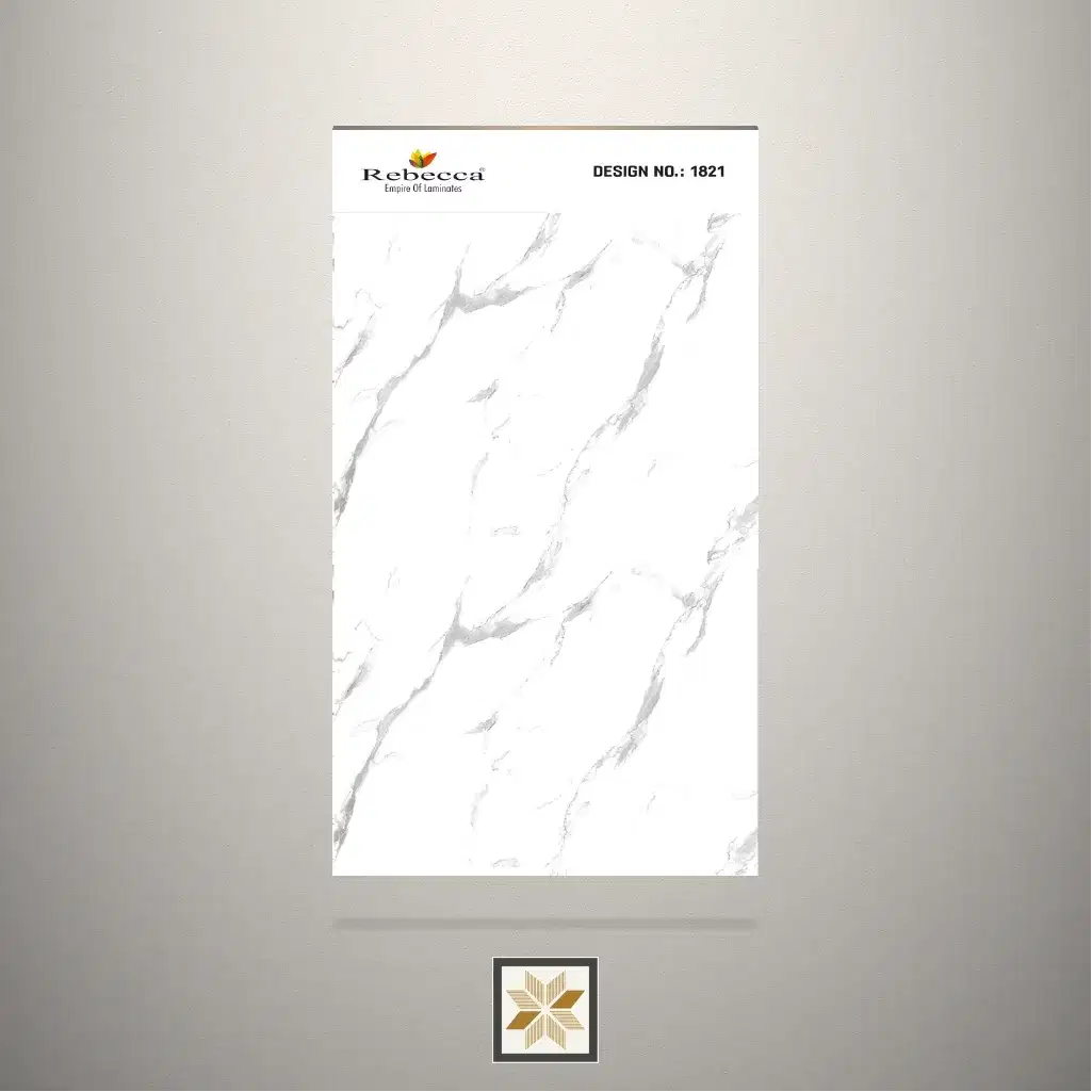 Textured Carrara Marbelly Stone White Laminate (8x4 feet,1 mm): LM-19502-0