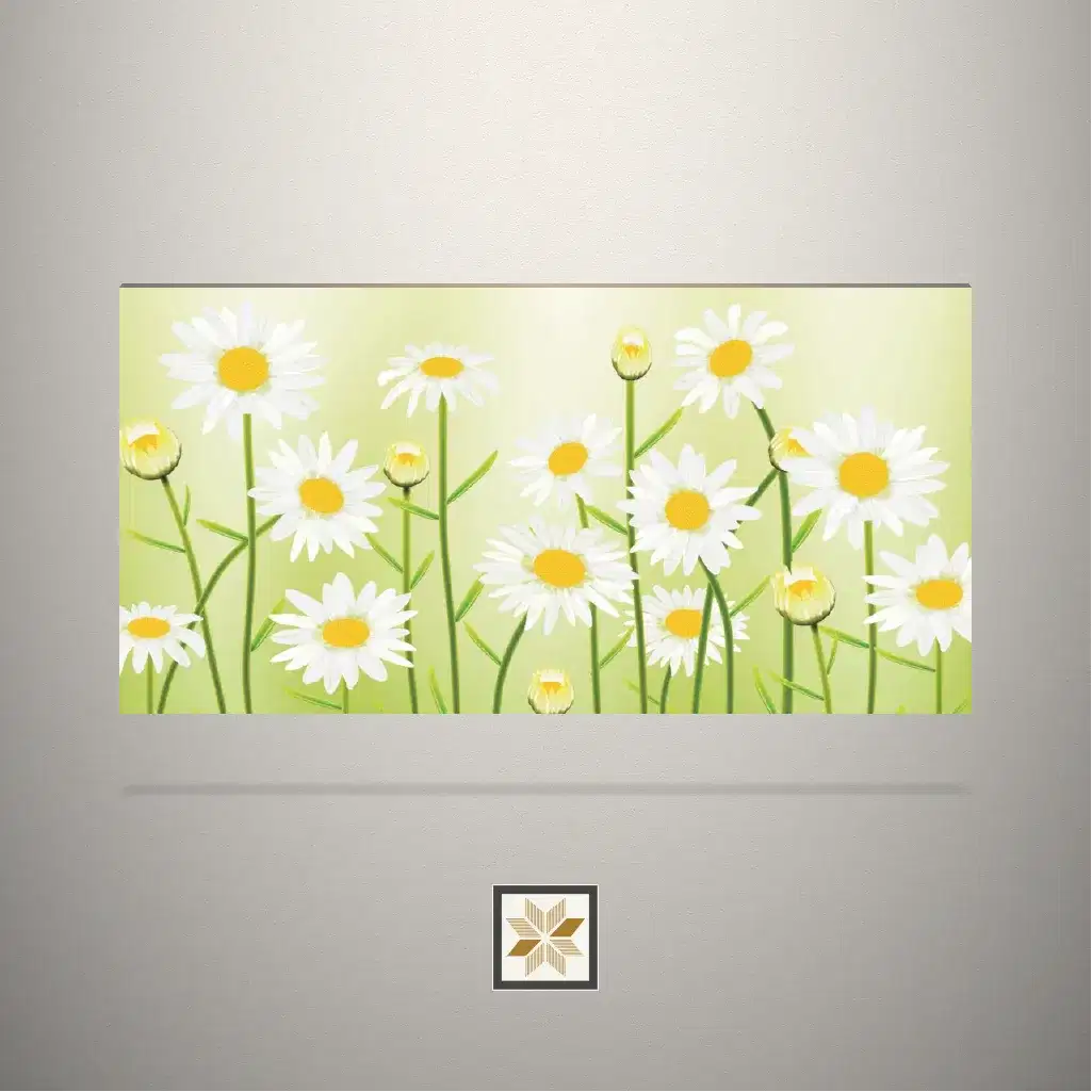 High Gloss Charming Daisy Digital Printed Multi Colour Laminate (8x4 feet,1 mm): LM-19578-0