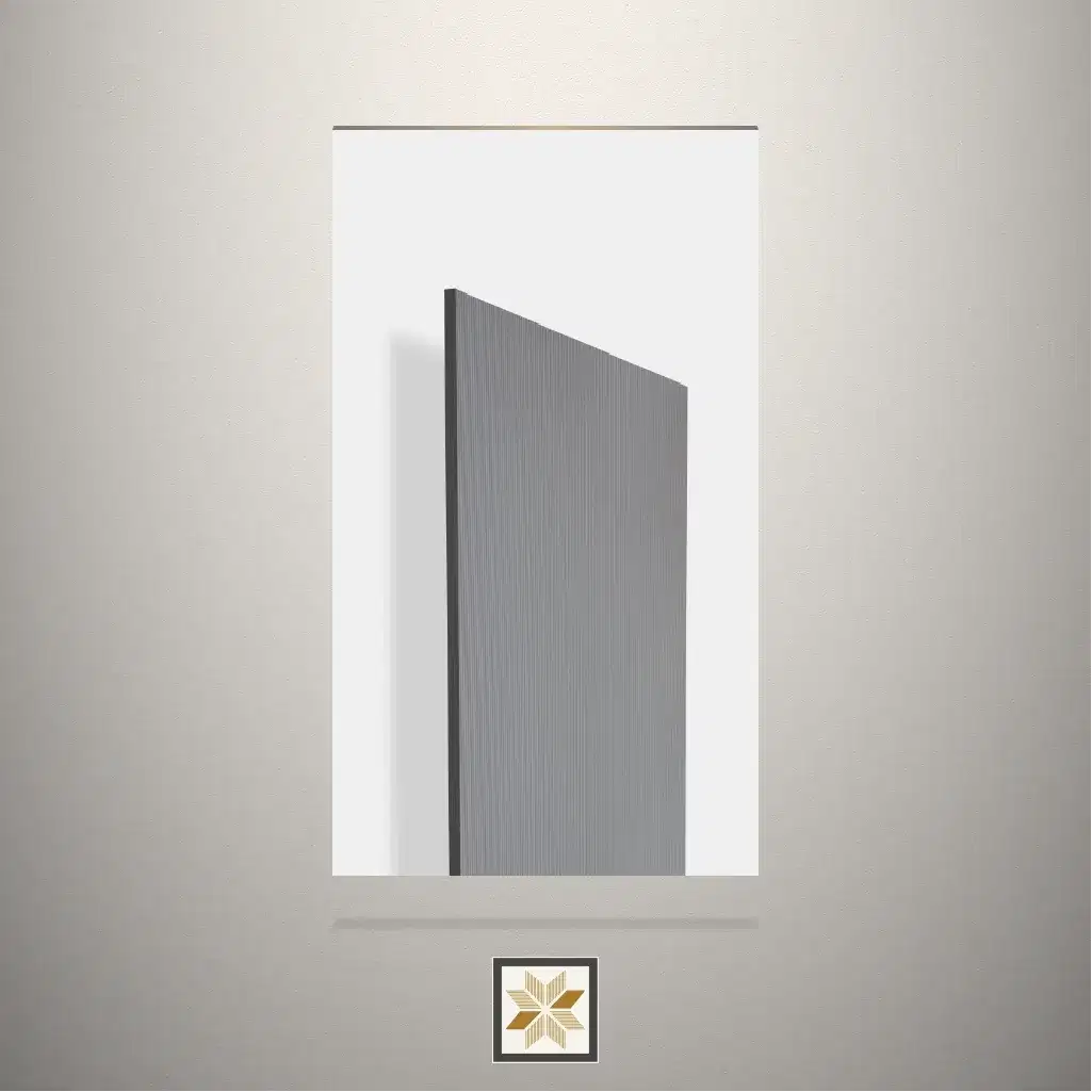 Textured Pear Fluted Grey Laminate (8x4 feet,1 mm): LM-19588-0