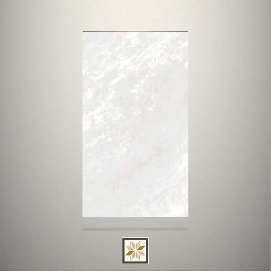 Textured Cantona Fir Stone White Laminate (8x4 feet,1 mm): LM-19607-0