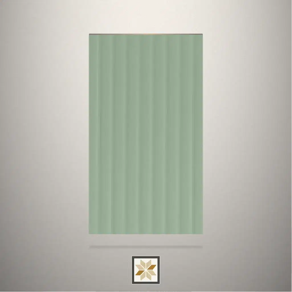 Textured Pastel Green Fluted Green Laminate (8x4 feet,1 mm): LM-19636-0