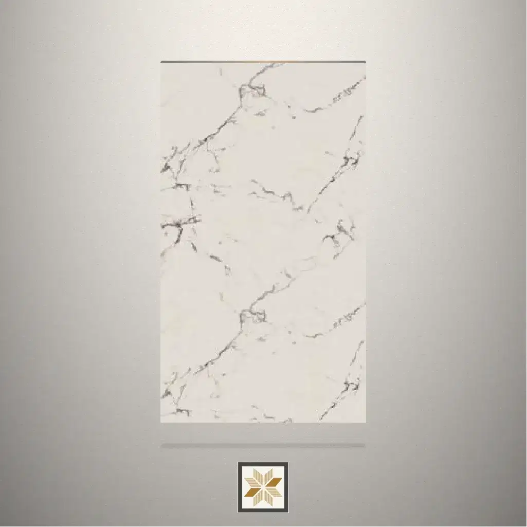 High Gloss Arabescato Breccia Marble Beige Laminate (8x4 feet,0.95 mm): LM-19643-0