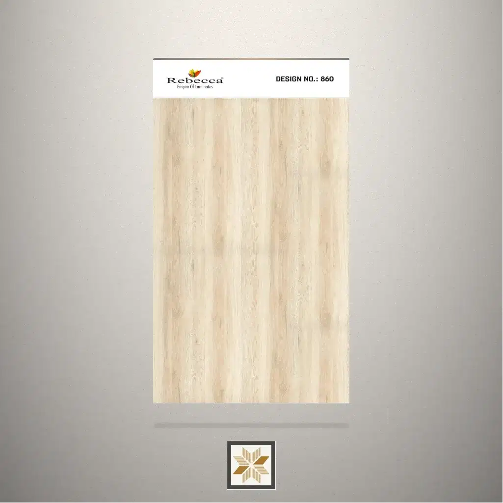 Textured Ecru Teak Wooden Beige Laminate (8x4 feet,1 mm): LM-19713-0