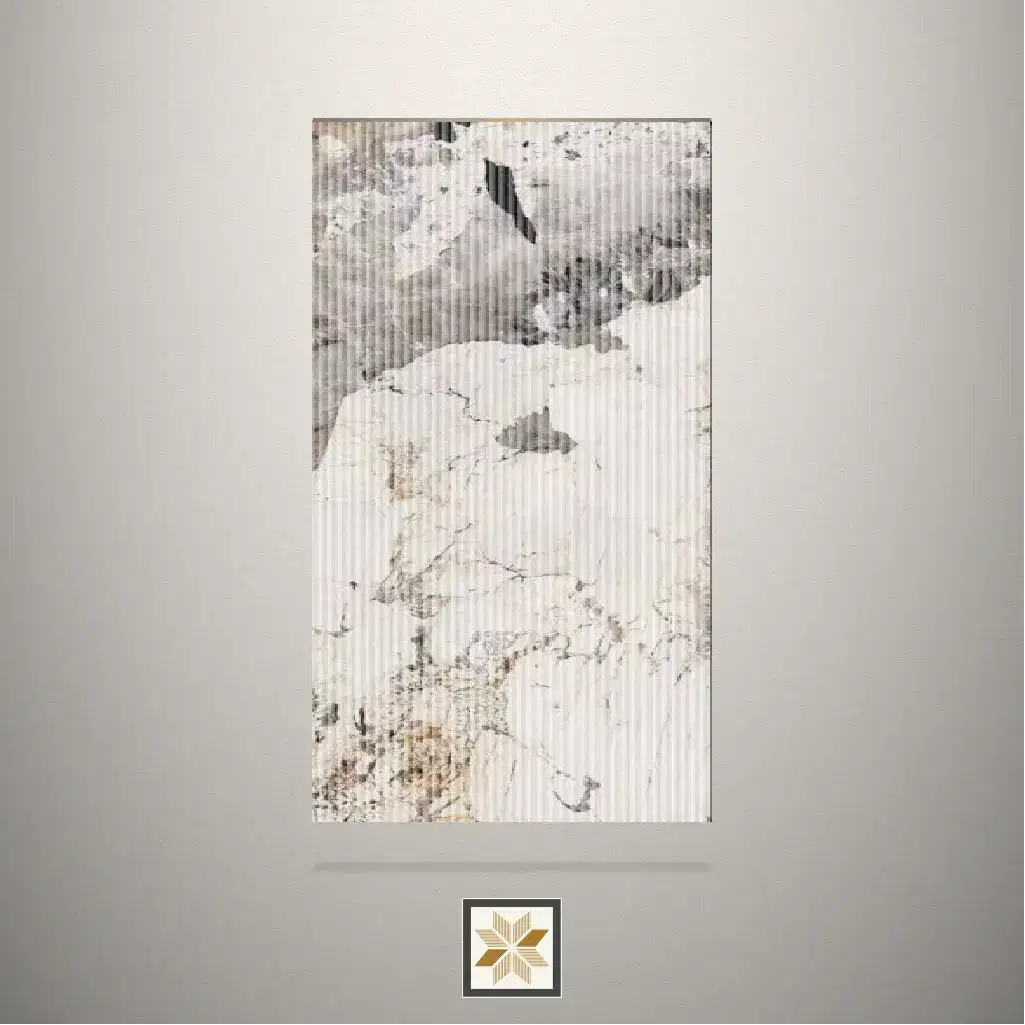 High Gloss Bravado Oceanica Marble Grey Laminate (8x4 feet,3 mm): LM-19859-0