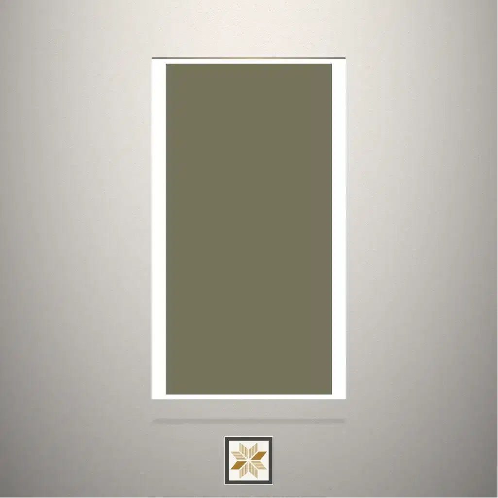 High Gloss Army Green Solid Color Gold Laminate (8x4 feet,1 mm): LM-19865-0