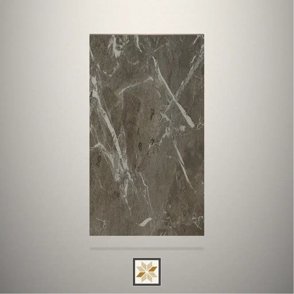 High Gloss Irish Marble Stone Brown Laminate (8x4 feet,0.8 mm): LM-19929-0