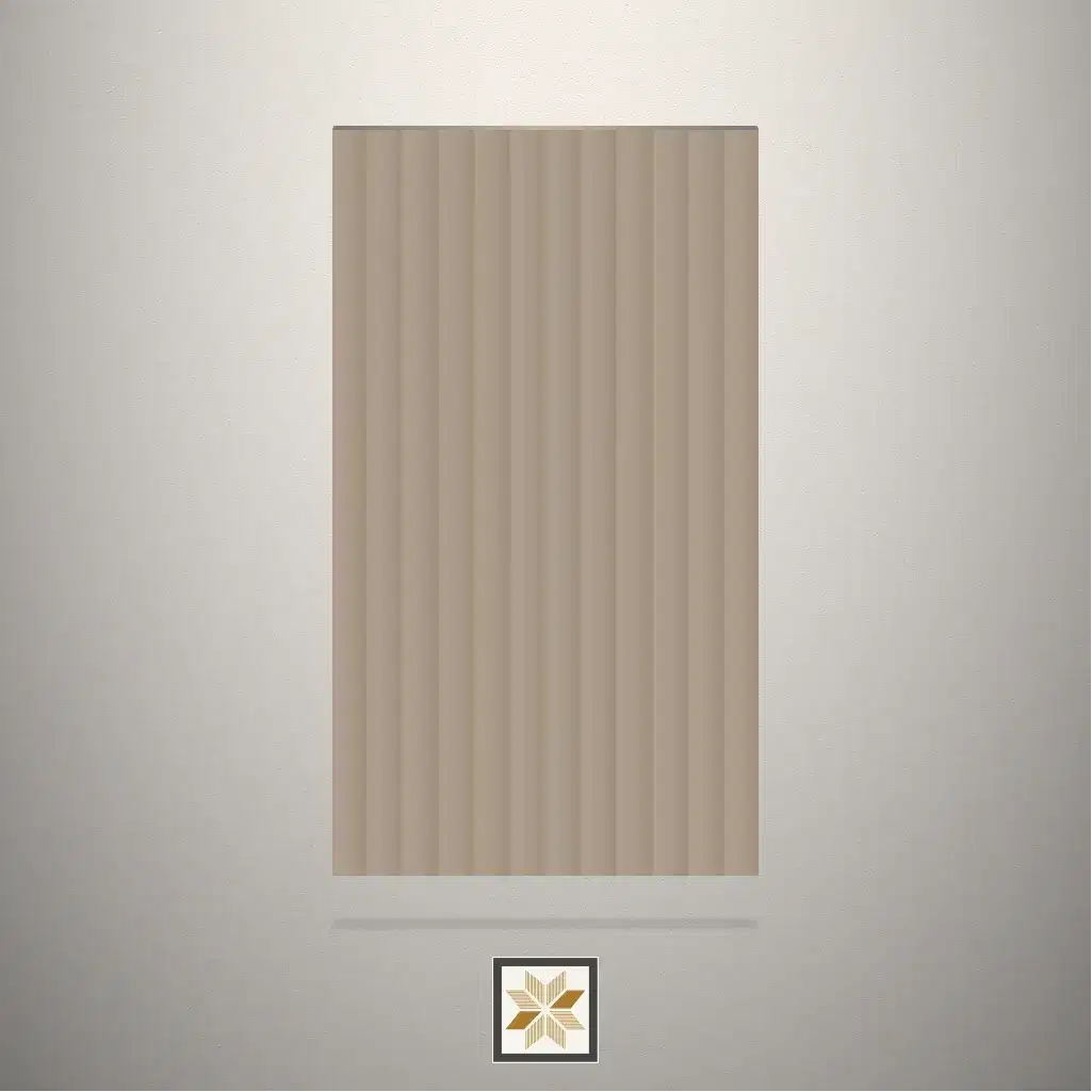 High Gloss Fluted Beige Laminate (8x4 feet,3 mm): LM-24608-0