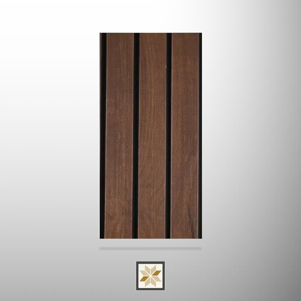 10x1 feet | 10 mm Brown Wood louvers (suitable for Bedroom, Hotel, Living Room, Office, Restaurant, TV Cabinet) | LV-20037-0