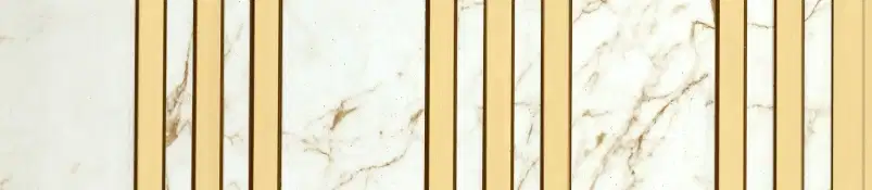 8x1 feet | 8 mm White Marble louvers (suitable for Bedroom, Feature Wall, Living Room, Office, TV Cabinet) | LV-20141-0