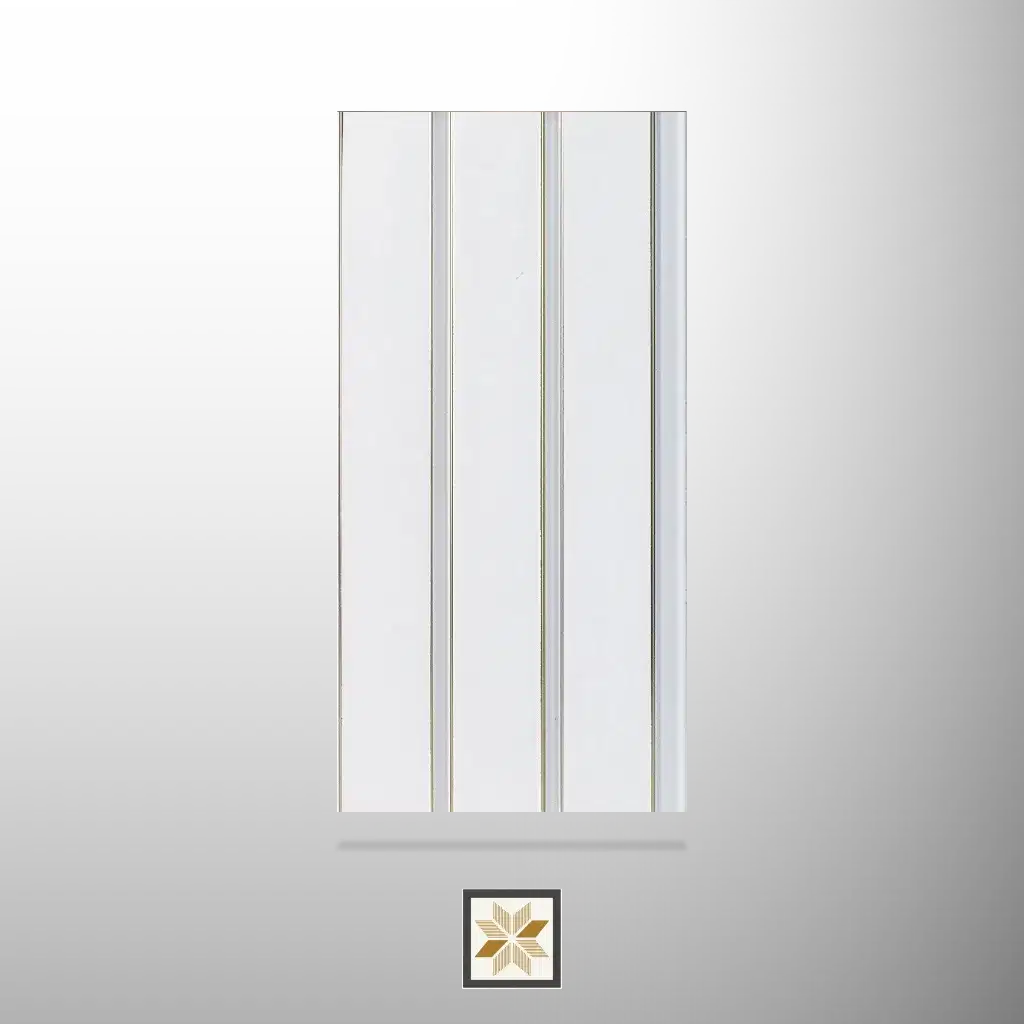 8x0.4 feet | 12 mm White louvers (suitable for Bedroom, Feature Wall, Living Room, Office) | LV-20281-0