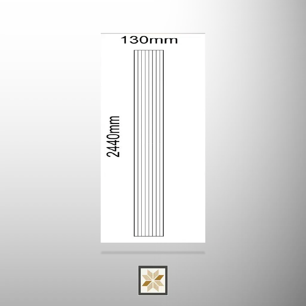 8x0.42 feet | 18 mm Brown Wood louvers (suitable for Bathroom, Bedroom, Hotel, Kitchen, Living Room, Office, Restaurant, TV Cabinet, Wardrobe) | LV-20585-0