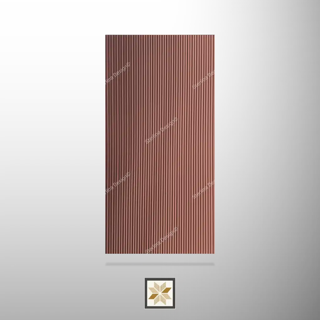 8x4 feet | 12 mm Red louvers (suitable for Bedroom, Hotel, Kitchen, Living Room, Office, Restaurant, TV Cabinet) | LV-20809-0