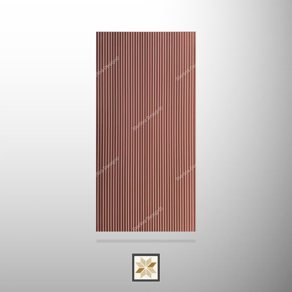 8x4 feet | 12 mm Red louvers (suitable for Bedroom, Hotel, Kitchen, Living Room, Office, Restaurant, TV Cabinet) | LV-20817-0