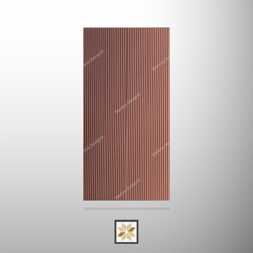 8x4 feet | 16.5 mm Red louvers (suitable for Bedroom, Hotel, Kitchen, Living Room, Office, Restaurant, TV Cabinet) | LV-20822-0