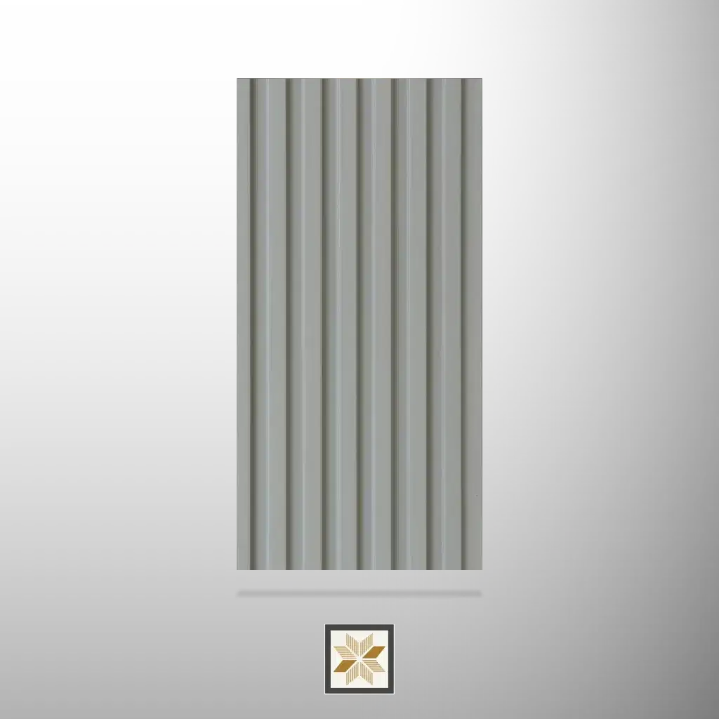 9x0.5 feet | 8 mm Grey louvers (suitable for Bedroom, Hotel, Kitchen, Living Room, Office, Restaurant) | LV-21095-B-0