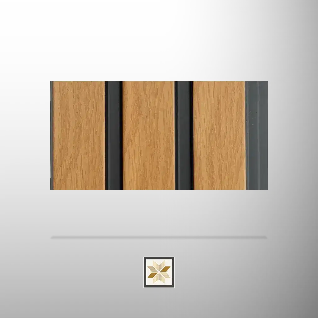 8x0.41 feet | 12 mm Brown Wood louvers (suitable for Bedroom, Hotel, Kitchen, Living Room, Office, Restaurant, TV Unit, Wardrobe) | LV-21320-0