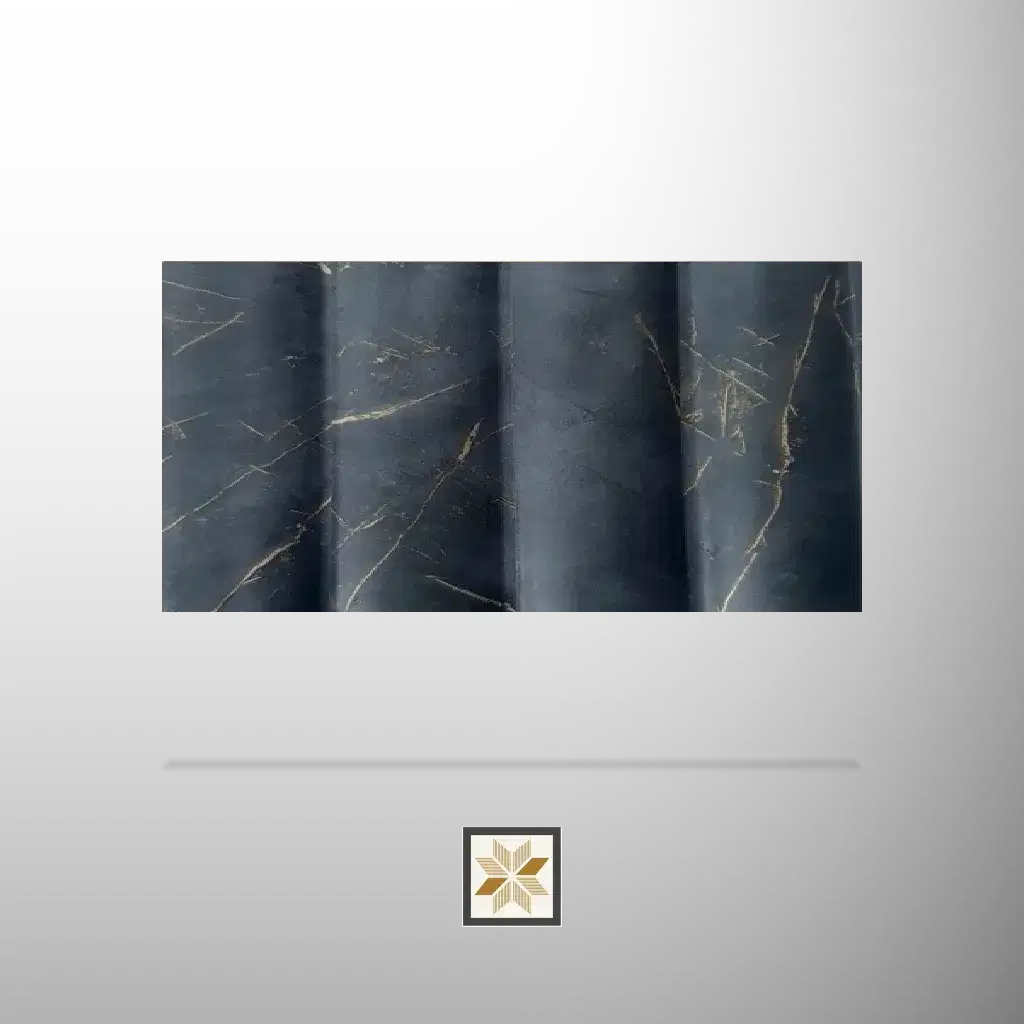 8x0.41 feet | 12 mm Grey Marble louvers (suitable for Bedroom, Hotel, Kitchen, Living Room, Office, Restaurant, TV Unit, Wardrobe) | LV-21329-0