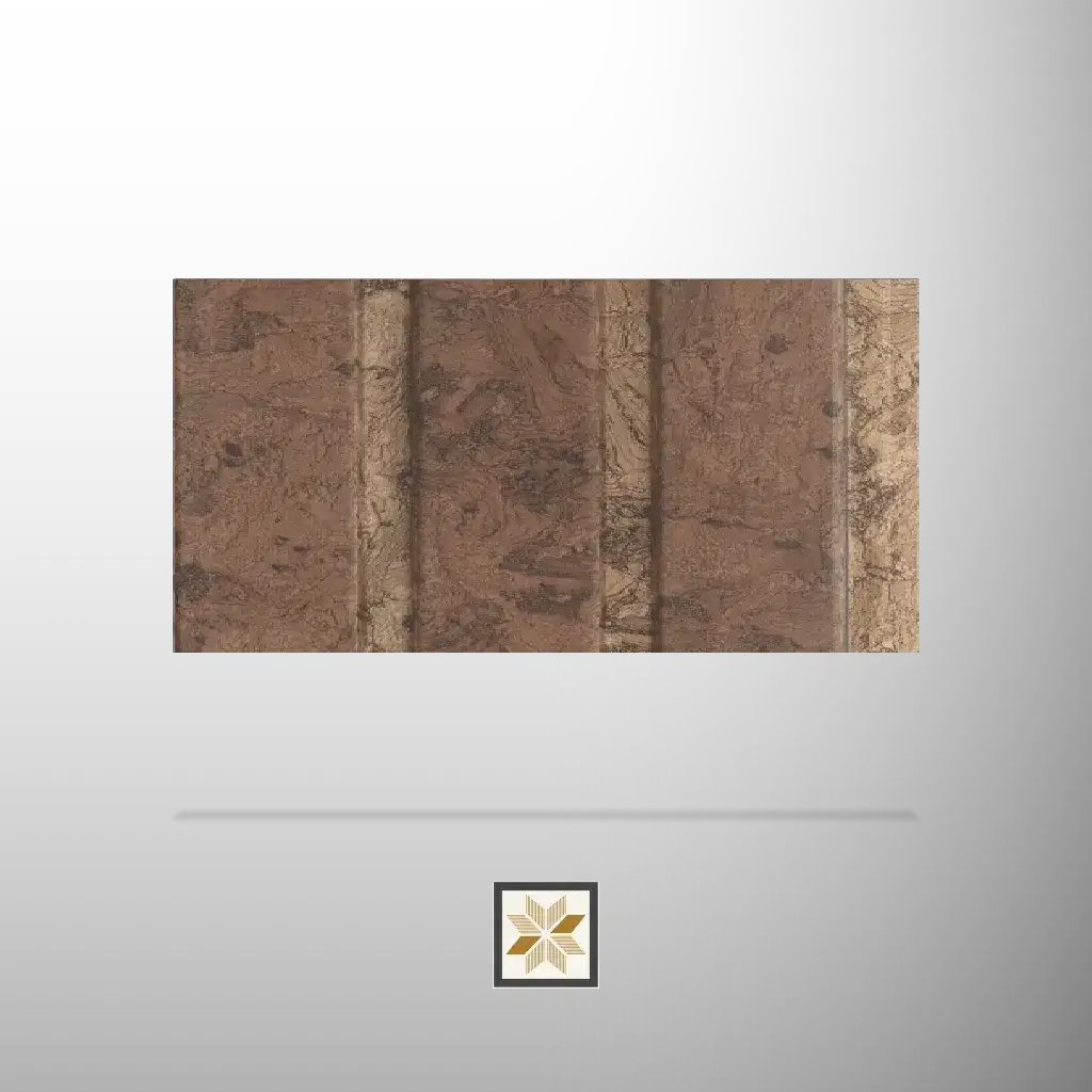 8x0.41 feet | 12 mm Brown louvers (suitable for Bedroom, Hotel, Kitchen, Living Room, Office, Restaurant, TV Unit, Wardrobe) | LV-21338-0