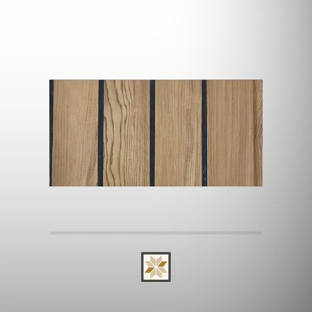 8x0.41 feet | 12 mm Brown Wood louvers (suitable for Bedroom, Hotel, Kitchen, Living Room, Office, Restaurant, TV Unit, Wardrobe) | LV-21349-0