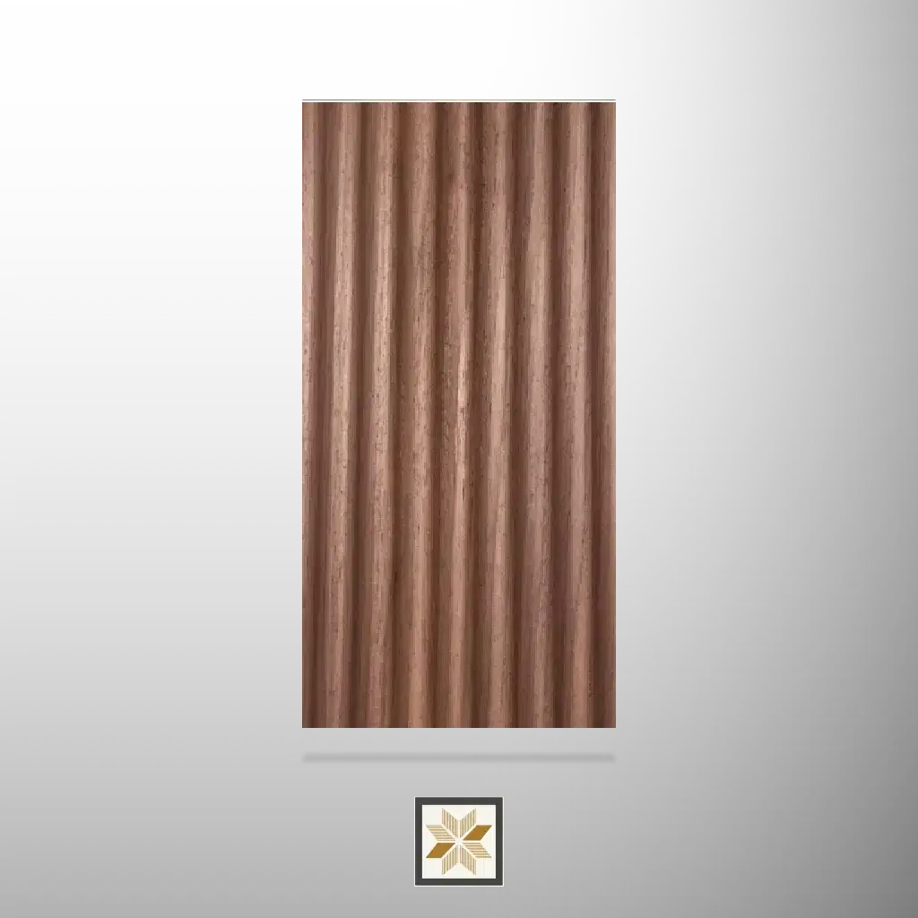 8x0.47 feet | 6.5 mm Brown Wood louvers (suitable for Bedroom, Hotel, Kitchen, Living Room, Office) | LV-21352-C-0