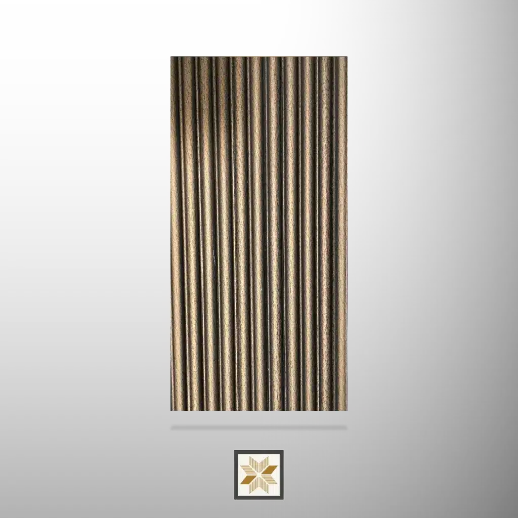 8x0.42 feet | 12 mm Brown louvers (suitable for Bedroom, Hotel, Kitchen, Living Room, Office, Restaurant) | LV-21390-0