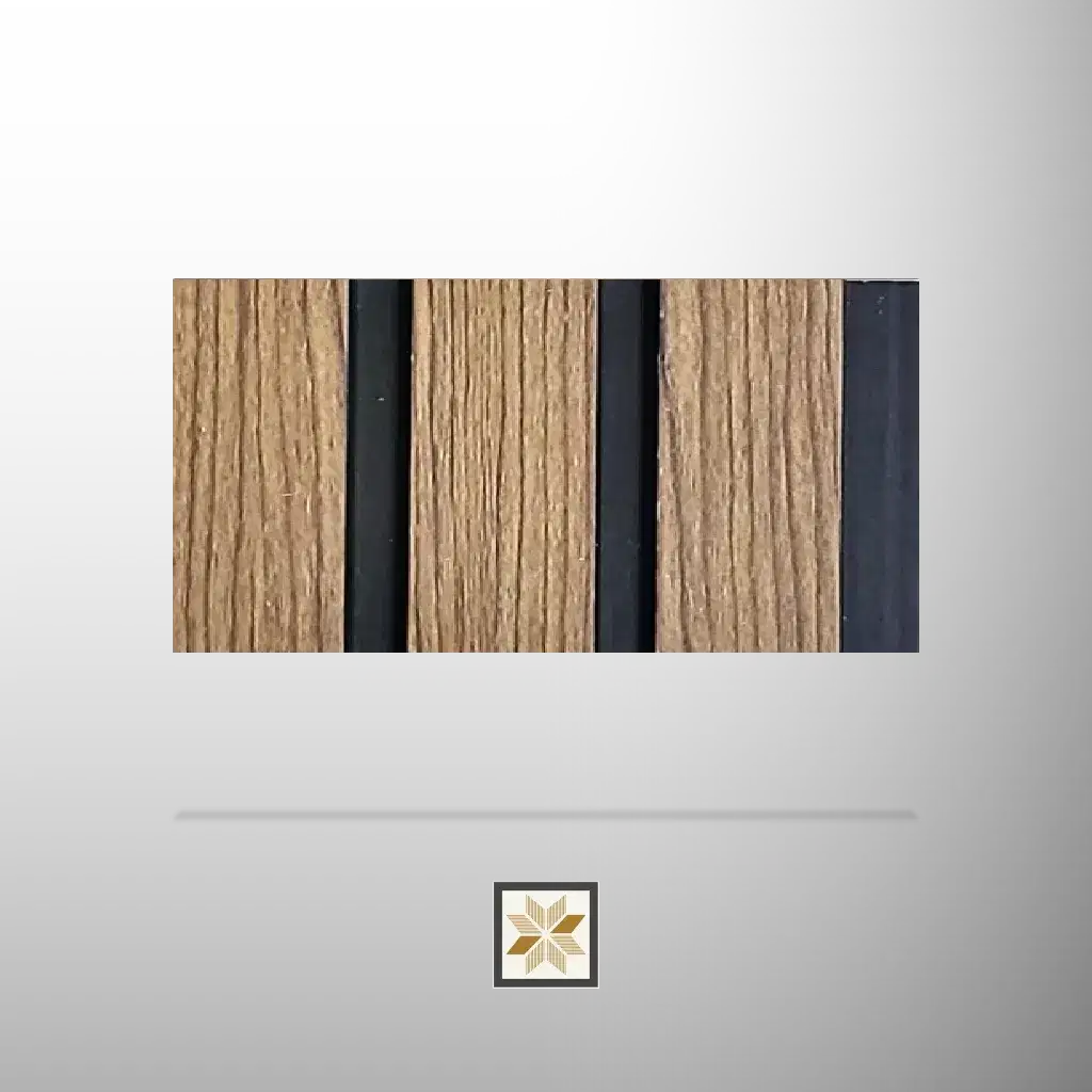 8x0.41 feet | 12 mm Brown Wood louvers (suitable for Bedroom, Hotel, Kitchen, Living Room, Office, Restaurant, TV Unit, Wardrobe) | LV-21589-0