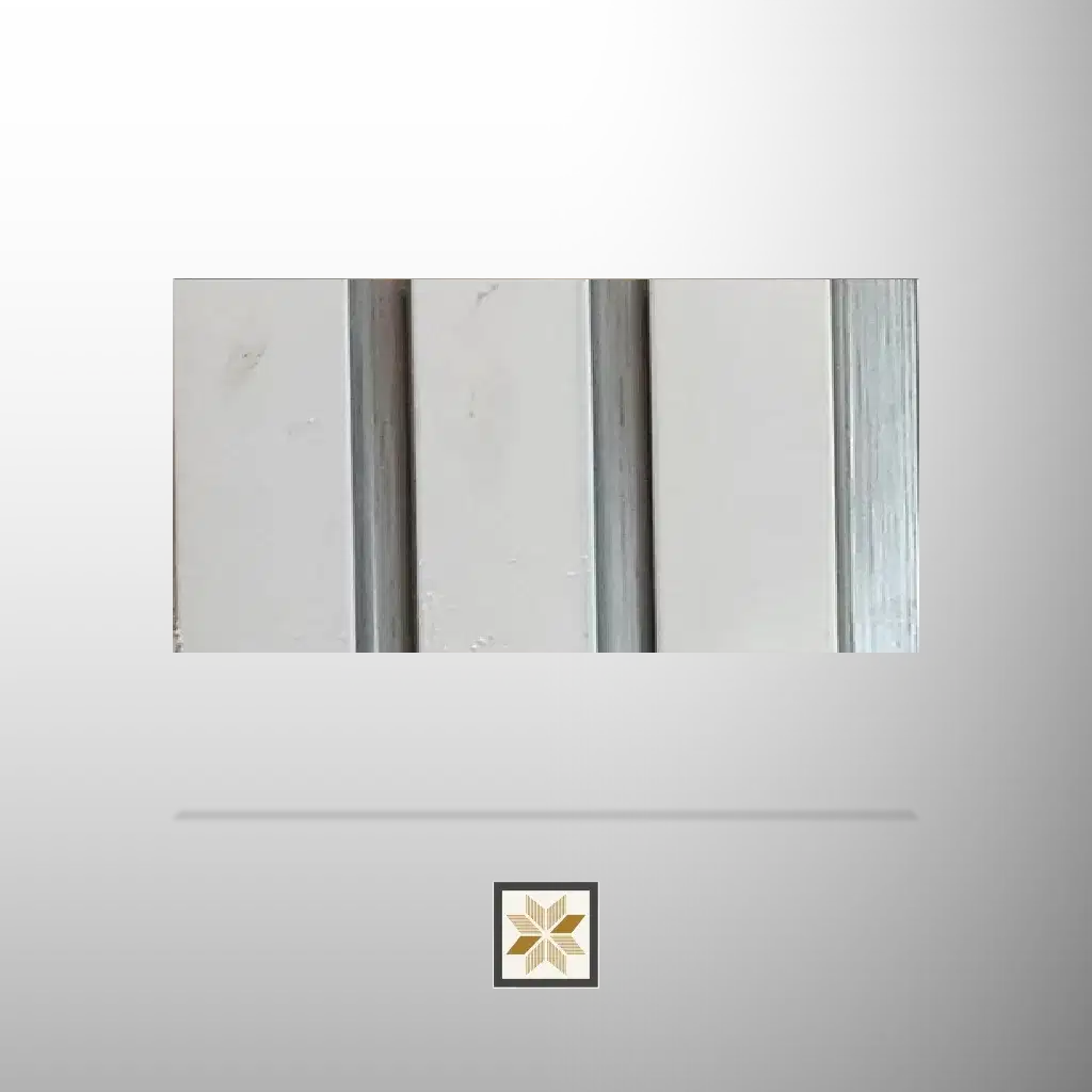 8x0.41 feet | 12 mm White louvers (suitable for Bedroom, Hotel, Kitchen, Living Room, Office, Restaurant, TV Unit, Wardrobe) | LV-21591-0