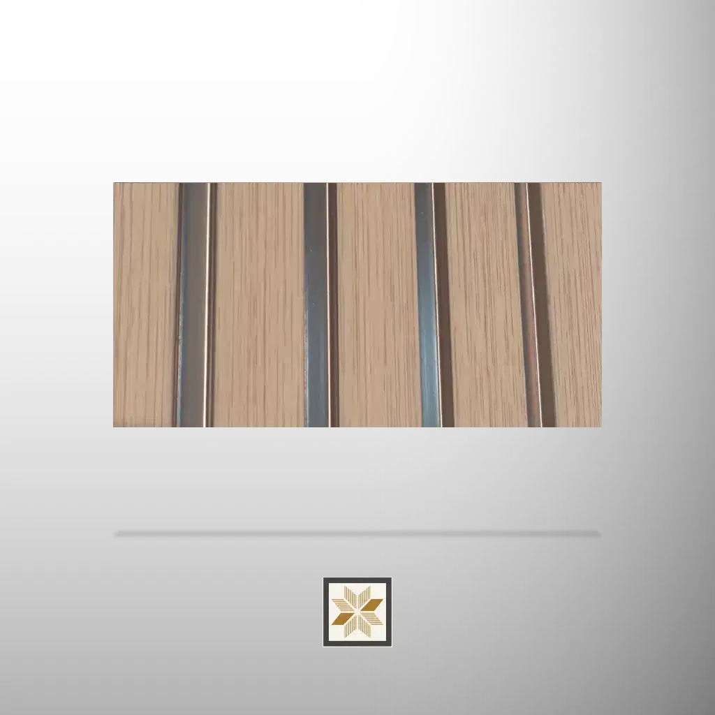 8x0.6 feet | 12 mm Brown Wood louvers (suitable for Bedroom, Hotel, Kitchen, Living Room, Office, Restaurant, TV Unit, Wardrobe) | LV-21592-0