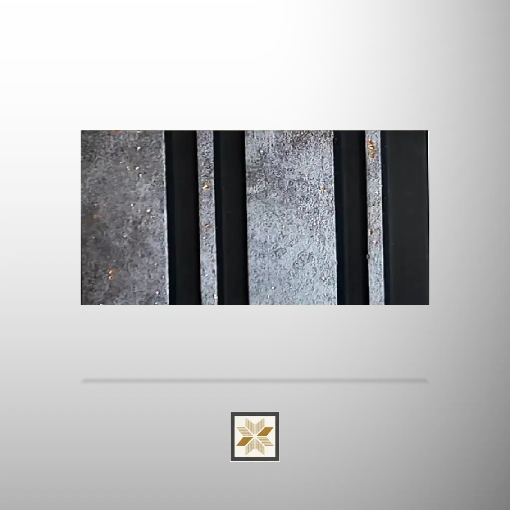 8x0.41 feet | 12 mm Grey louvers (suitable for Bedroom, Hotel, Kitchen, Living Room, Office, Restaurant, TV Unit, Wardrobe) | LV-21599-0