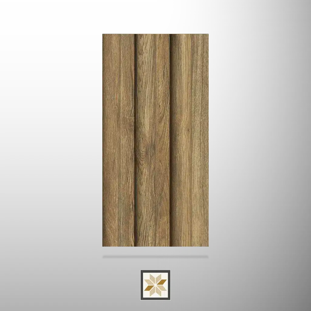 8x0.41 feet | 8 mm Brown Wood louvers (suitable for Bedroom, Hotel, Living Room, Office, Restaurant, TV Cabinet) | LV-21677-0