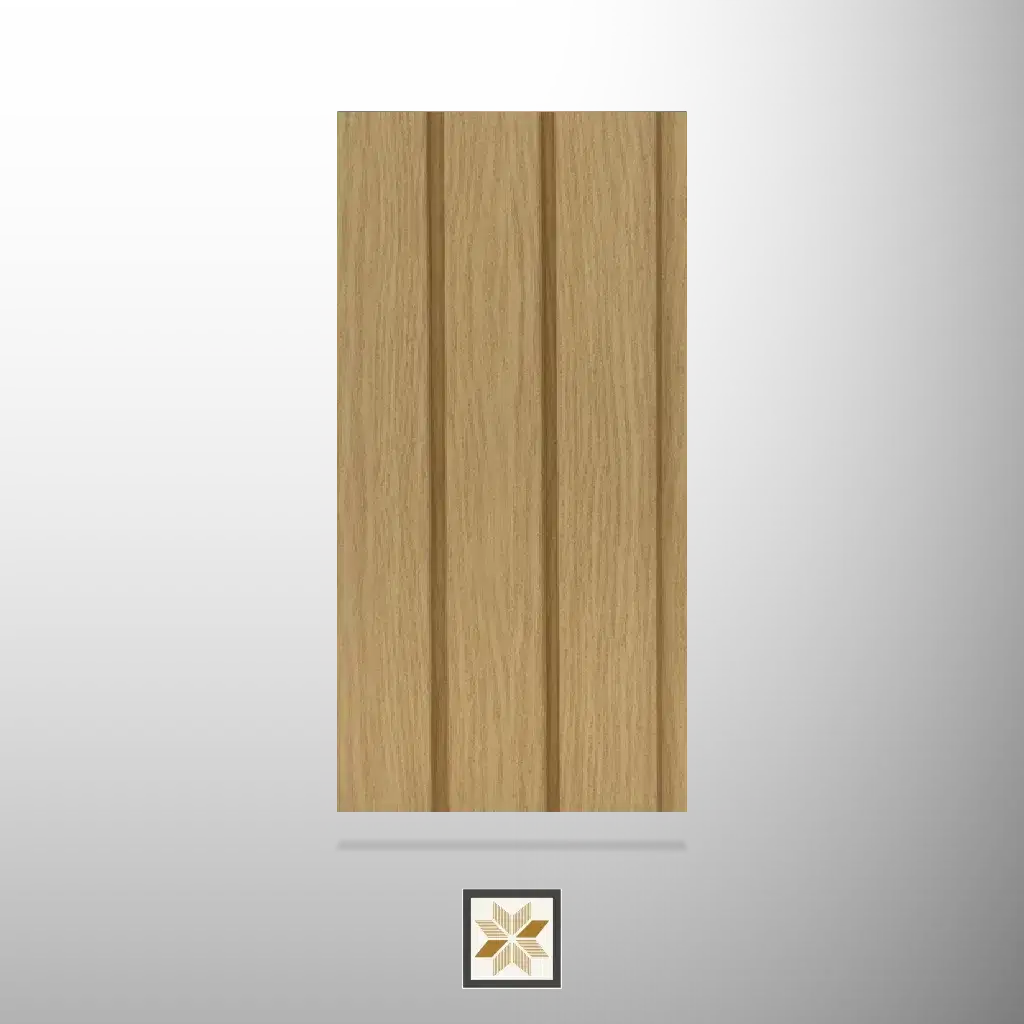 8x0.42 feet | 11 mm Brown Wood louvers (suitable for Bedroom, Feature Wall, Living Room, Office) | LV-21769-0