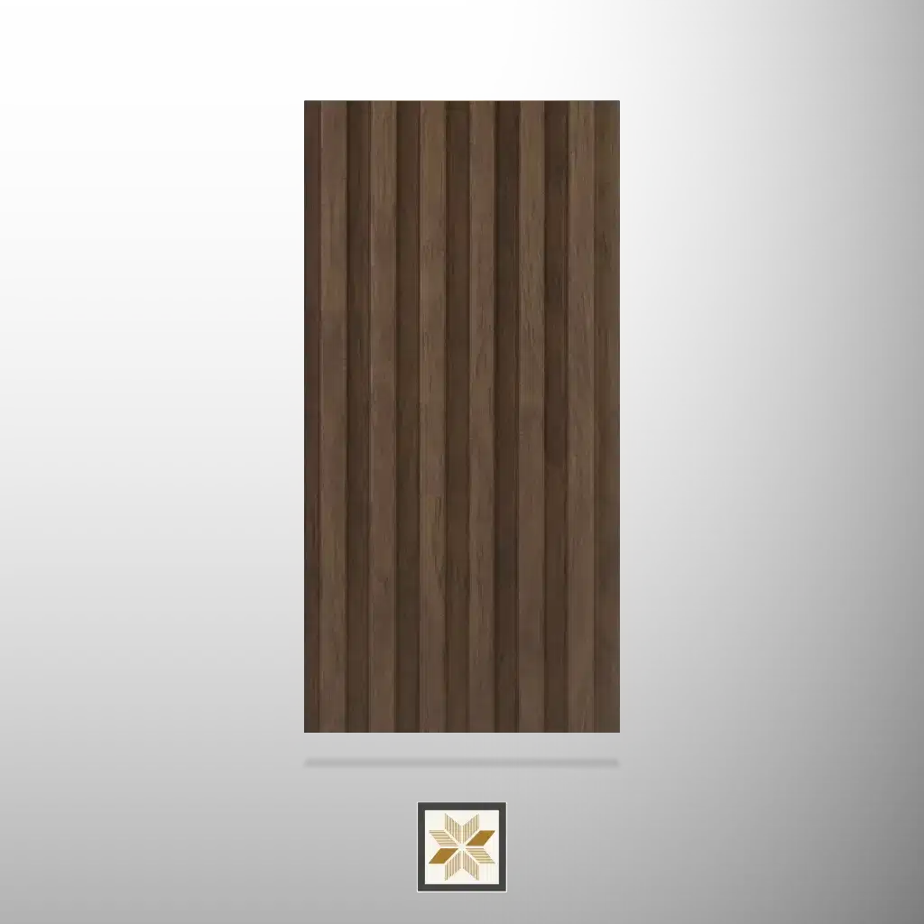 8x0.42 feet | 11 mm Brown Wood louvers (suitable for Bedroom, Feature Wall, Living Room, Office) | LV-21770-0