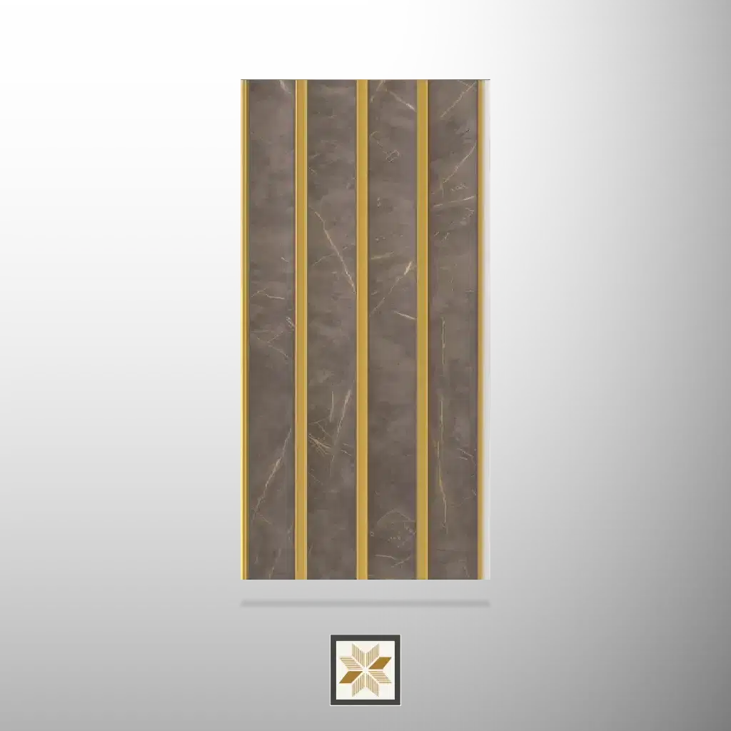 8x0.42 feet | 11 mm Brown Marble louvers (suitable for Bedroom, Feature Wall, Living Room, Office) | LV-21771-0