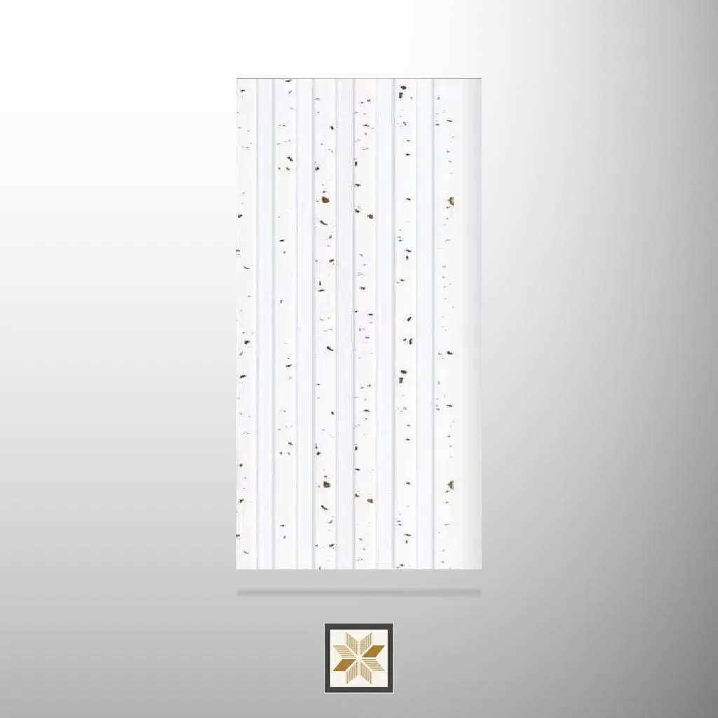 8x0.42 feet | 11 mm White Terrazzo louvers (suitable for Bedroom, Feature Wall, Living Room, Office) | LV-21774-0