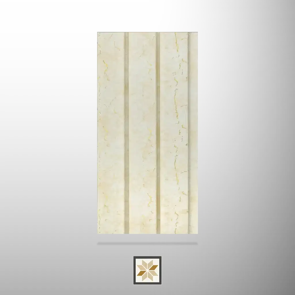 8x0.42 feet | 11 mm Beige Marble louvers (suitable for Bedroom, Feature Wall, Living Room, Office) | LV-21780-0