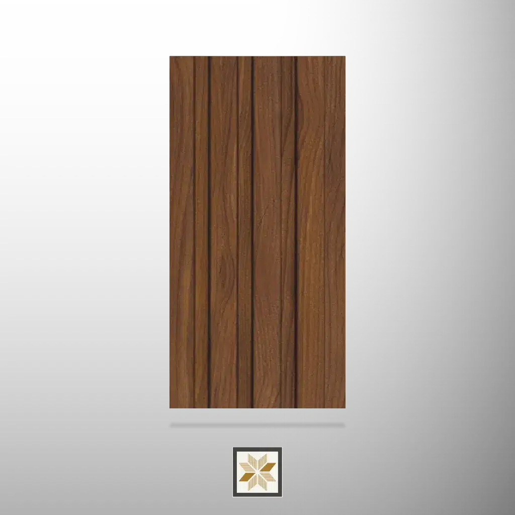 8x0.42 feet | 11 mm Brown Wood louvers (suitable for Bedroom, Feature Wall, Living Room, Office) | LV-21782-0