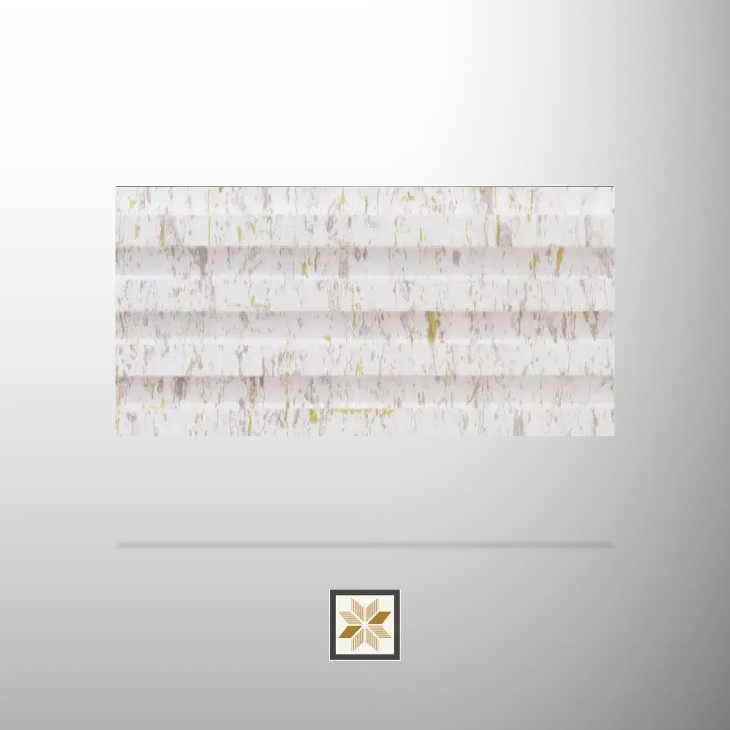 9.5x0.5 feet | 23 mm White Marble louvers (suitable for Bedroom, Feature Wall, Kitchen, Living Room, Office) | LV-21792-0