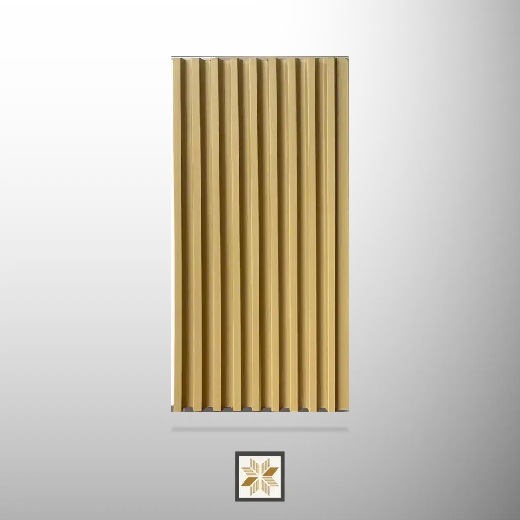 9.5x0.41 feet | 12 mm Solid Yellow louvers (suitable for Bedroom, Feature Wall, Kitchen, Living Room, Office) | LV-21873-N-0