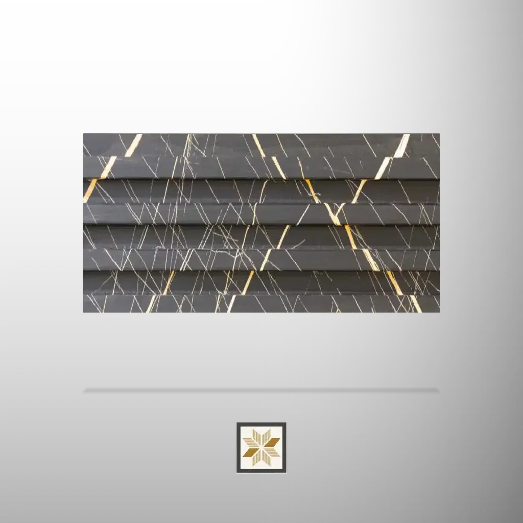 9.5x0.5 feet | 23 mm Grey Marble louvers (suitable for Bedroom, Feature Wall, Kitchen, Living Room, Office) | LV-21848-0