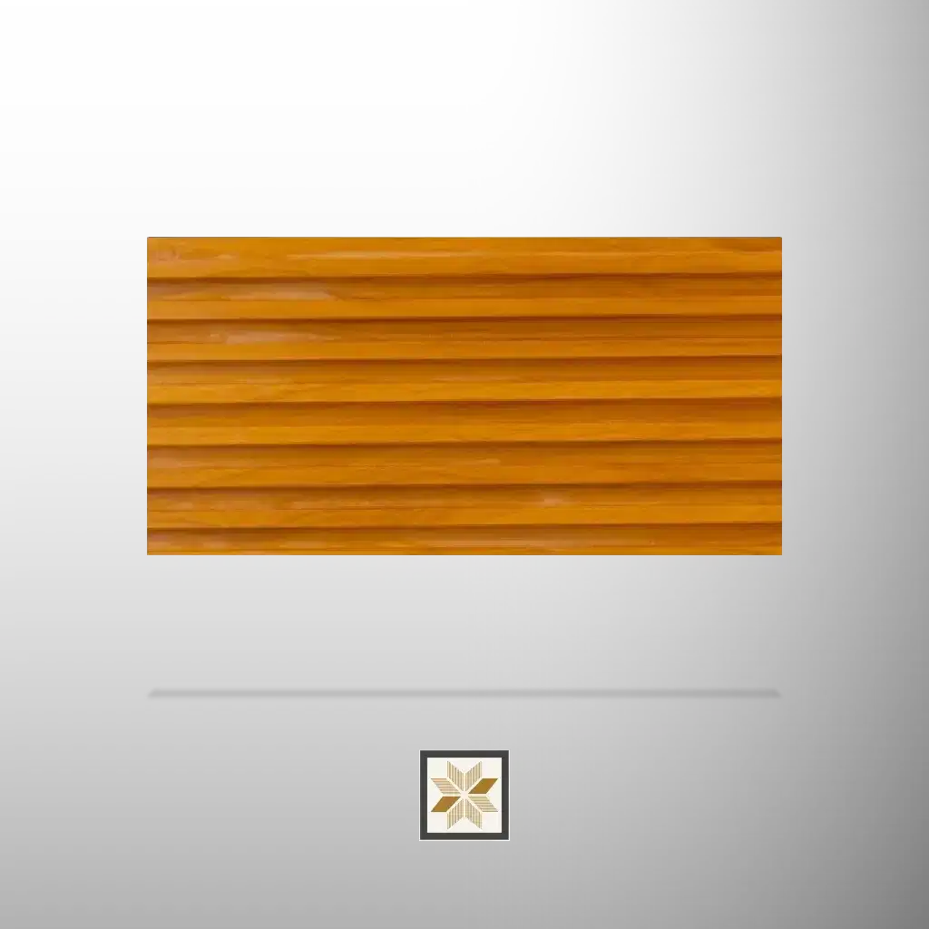 9.5x0.5 feet | 17 mm Brown Wood louvers (suitable for Bedroom, Feature Wall, Kitchen, Living Room, Office) | LV-21854-0
