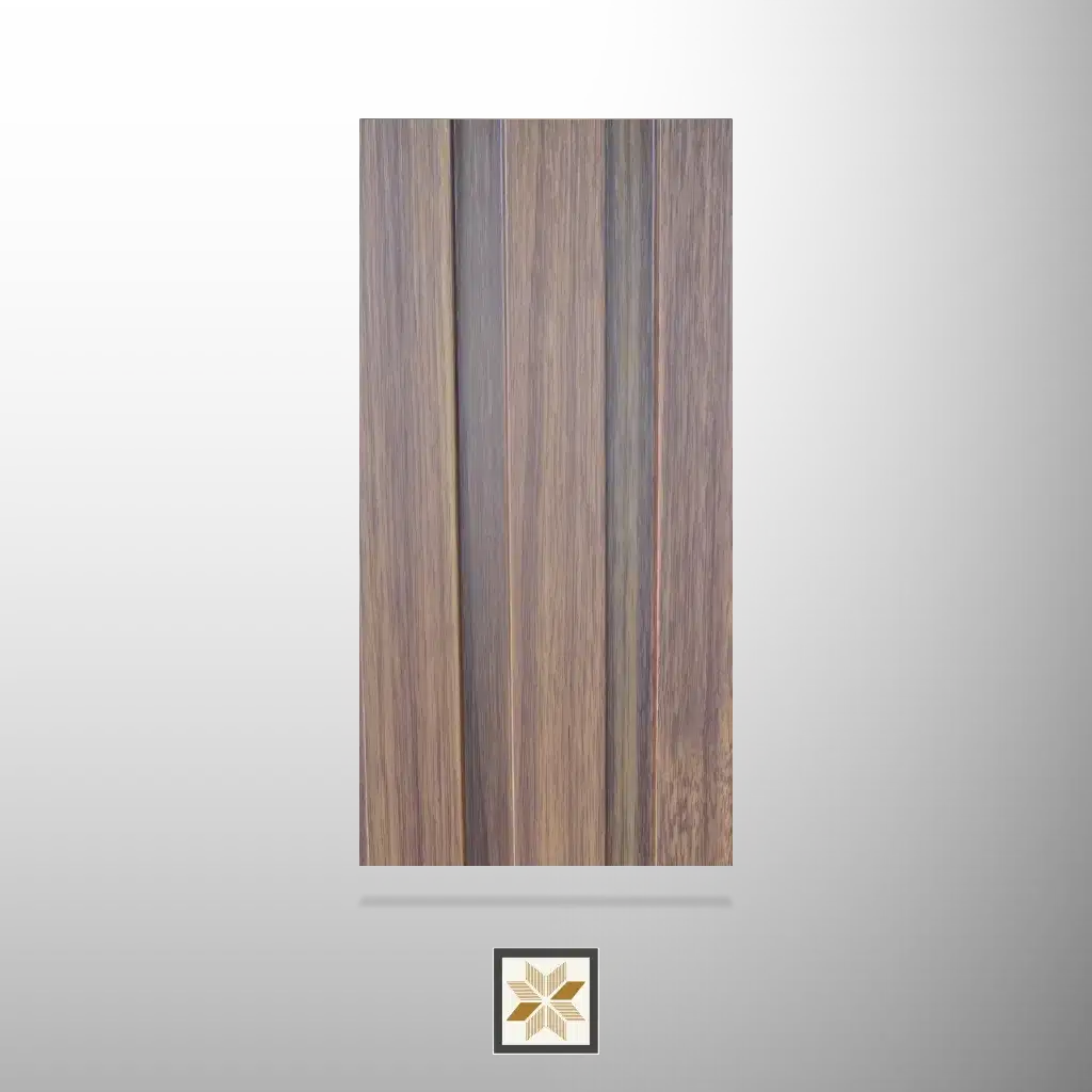 9.5x0.66 feet | 14 mm Brown Wood louvers (suitable for Bedroom, Feature Wall, Living Room, Office) | LV-21856-0