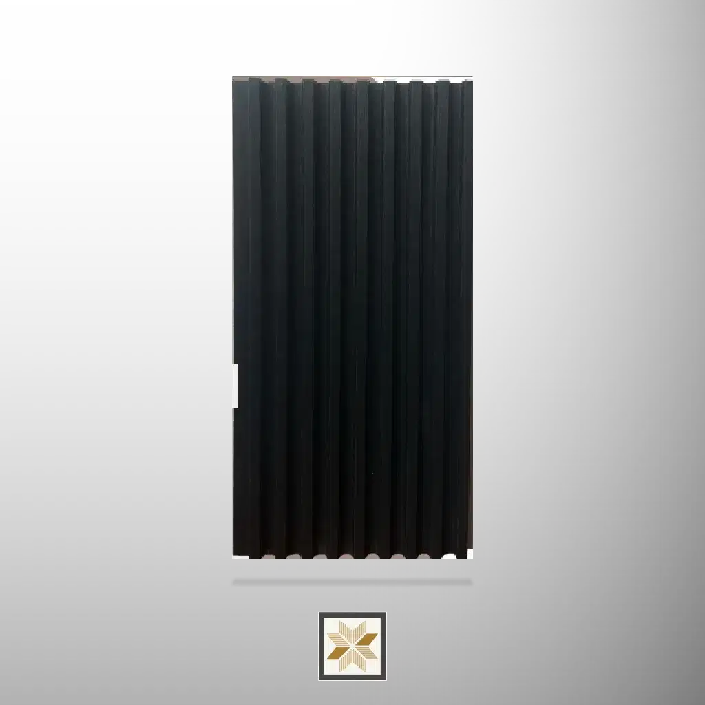 9.5x0.41 feet | 12 mm Black louvers (suitable for Bedroom, Feature Wall, Kitchen, Living Room, Office) | LV-21873-C-0