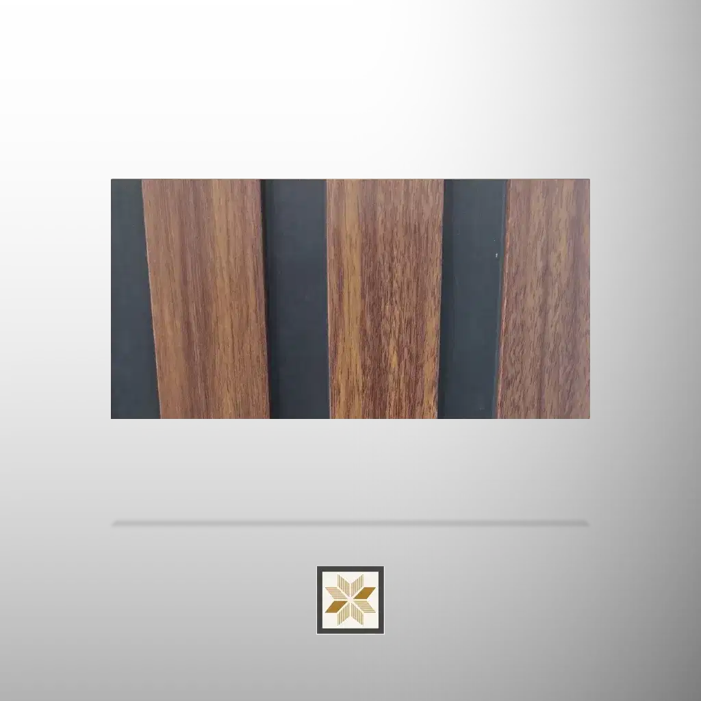 9.5x0.66 feet | 14 mm Brown Wood louvers (suitable for Bedroom, Feature Wall, Living Room, Office) | LV-21879-0